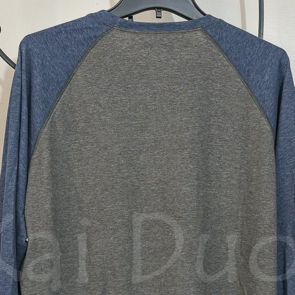 Columbia Men’s Long Sleeve Raglan Tee BLUE - Picture 7 of 7